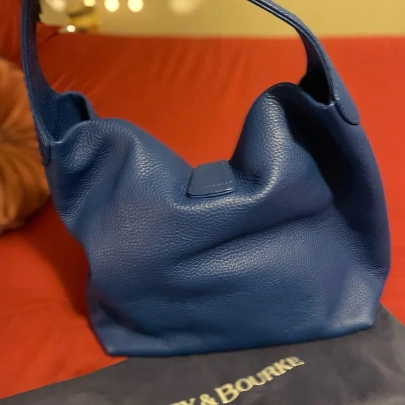 Dooney & Bourke Belvedere Lock Pebble Leather Hobo Shoulder Bag - Picture 3 of 9